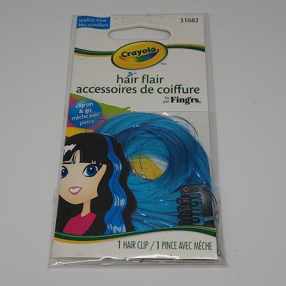 Crayola hair flair accessory Sparkle blue
